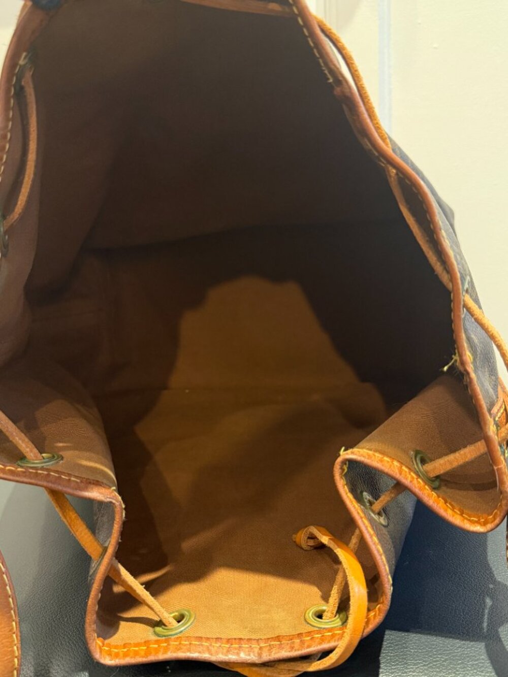 LOUIS VUITTON Noe GM Monogram Canvas Brown Drawstring Bucket Shoulder Bag - Picture 10 of 15